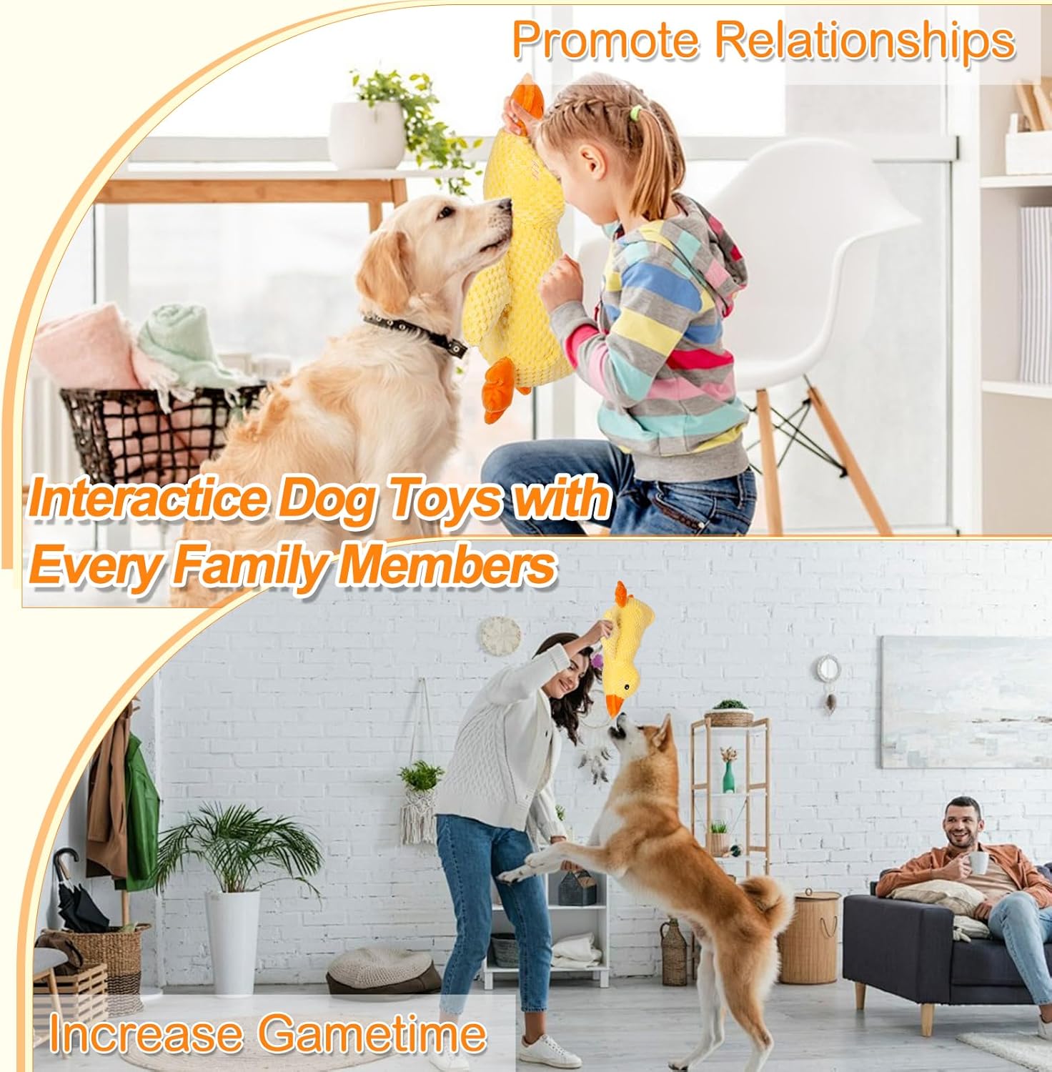 Mellow Dog Calming Duck, 2025 New Yellow Ducks Dog Toy, The Mellow Calming Duck Toy for Dogs, Quacking Sound for Indoor Dogs (Yellow)